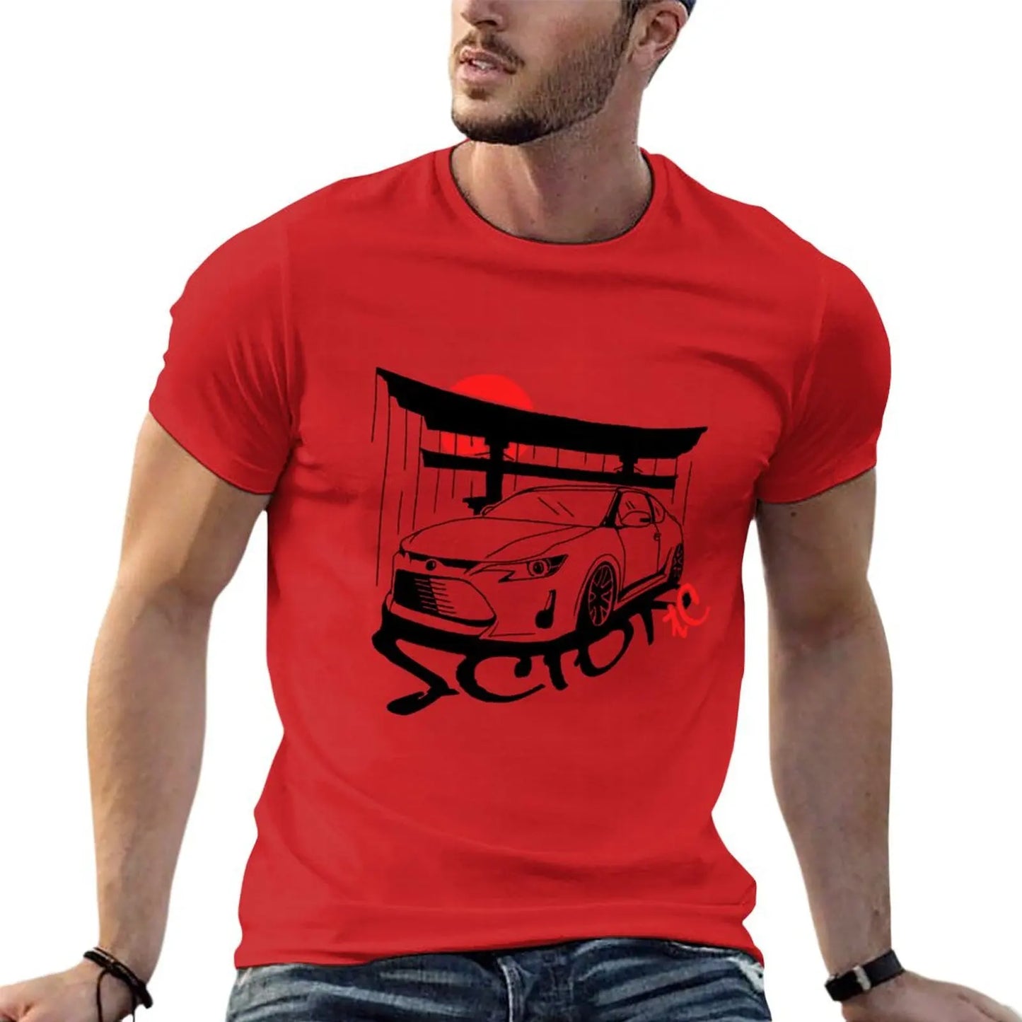 Scion tC Red and Black T-Shirt custom t shirt new edition graphic tees men