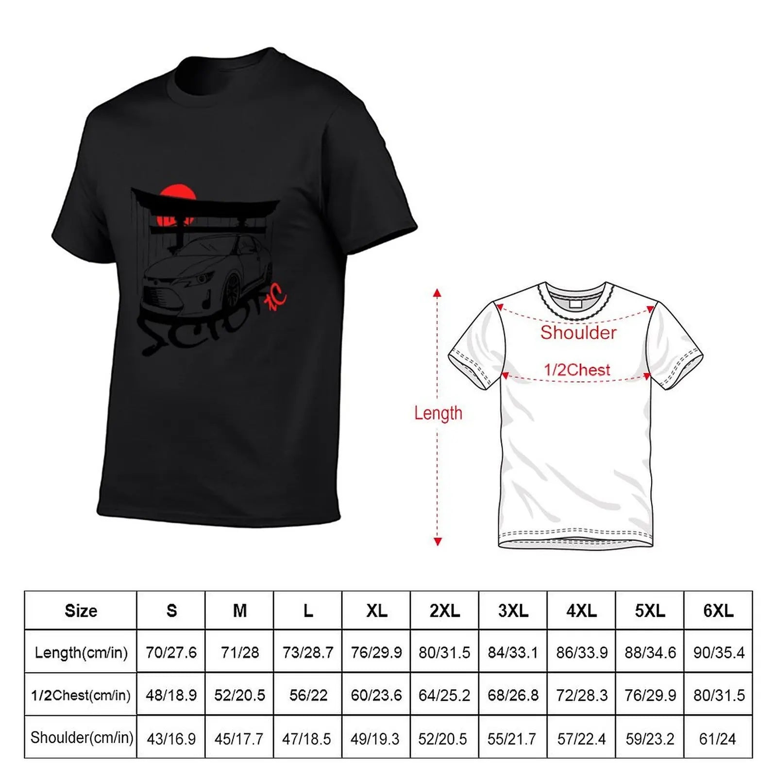 Scion tC Red and Black T-Shirt custom t shirt new edition graphic tees men