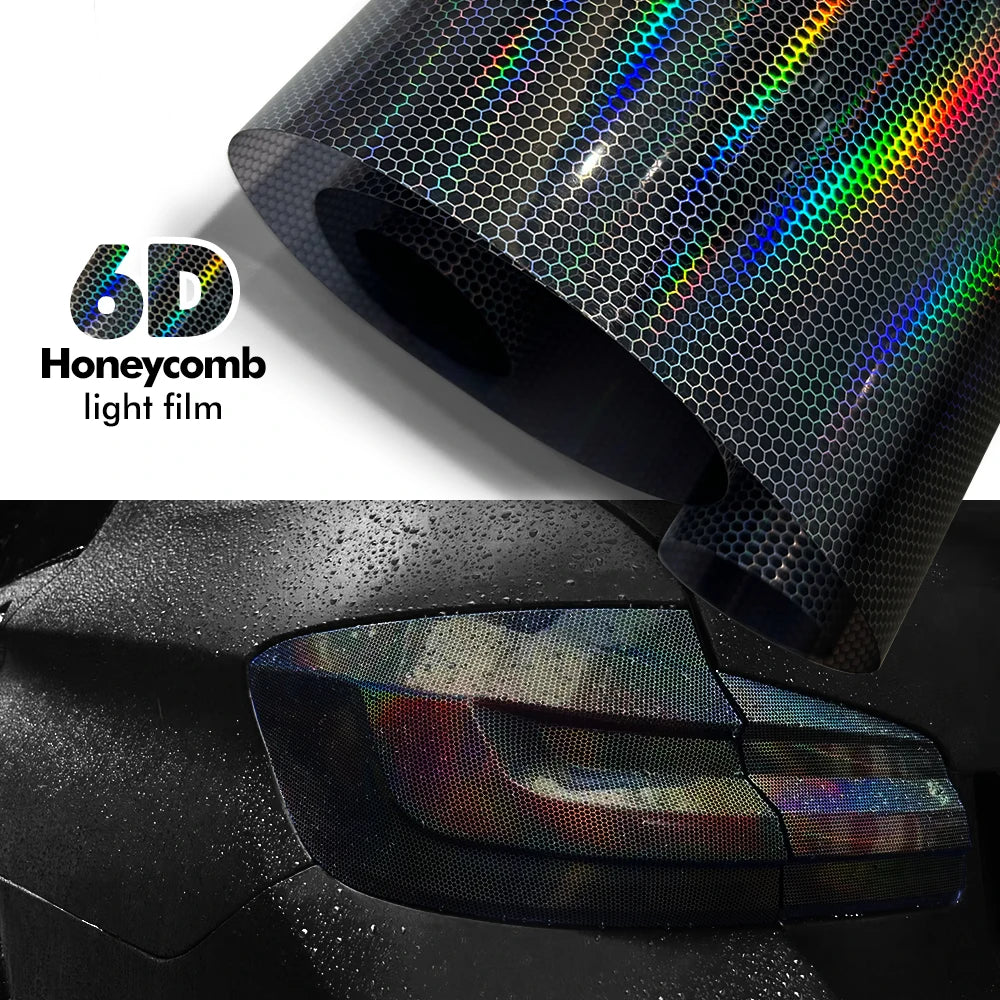 Honeycomb Headlights Taillight Vinyl Wrap