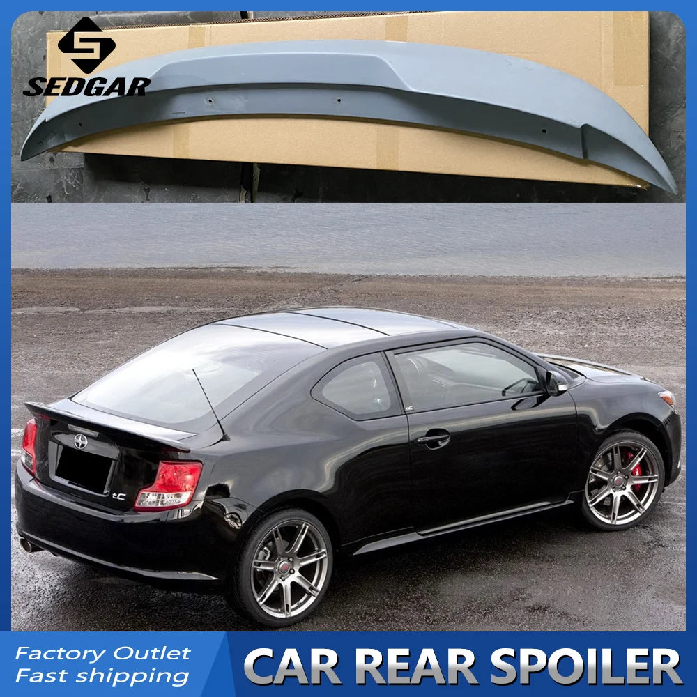 For 2011-2015 Toyota Scion TC 2 Door Coupe Original Style High Quality FRP Unpainted Gloss Black Spoiler Trunk Boot Wing Spoiler