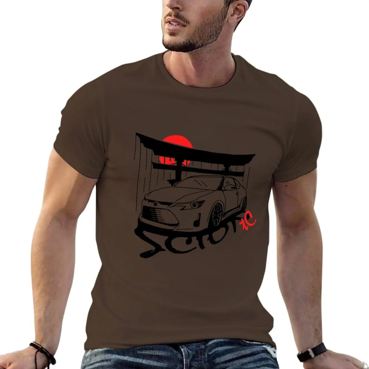 Scion tC Red and Black T-Shirt custom t shirt new edition graphic tees men